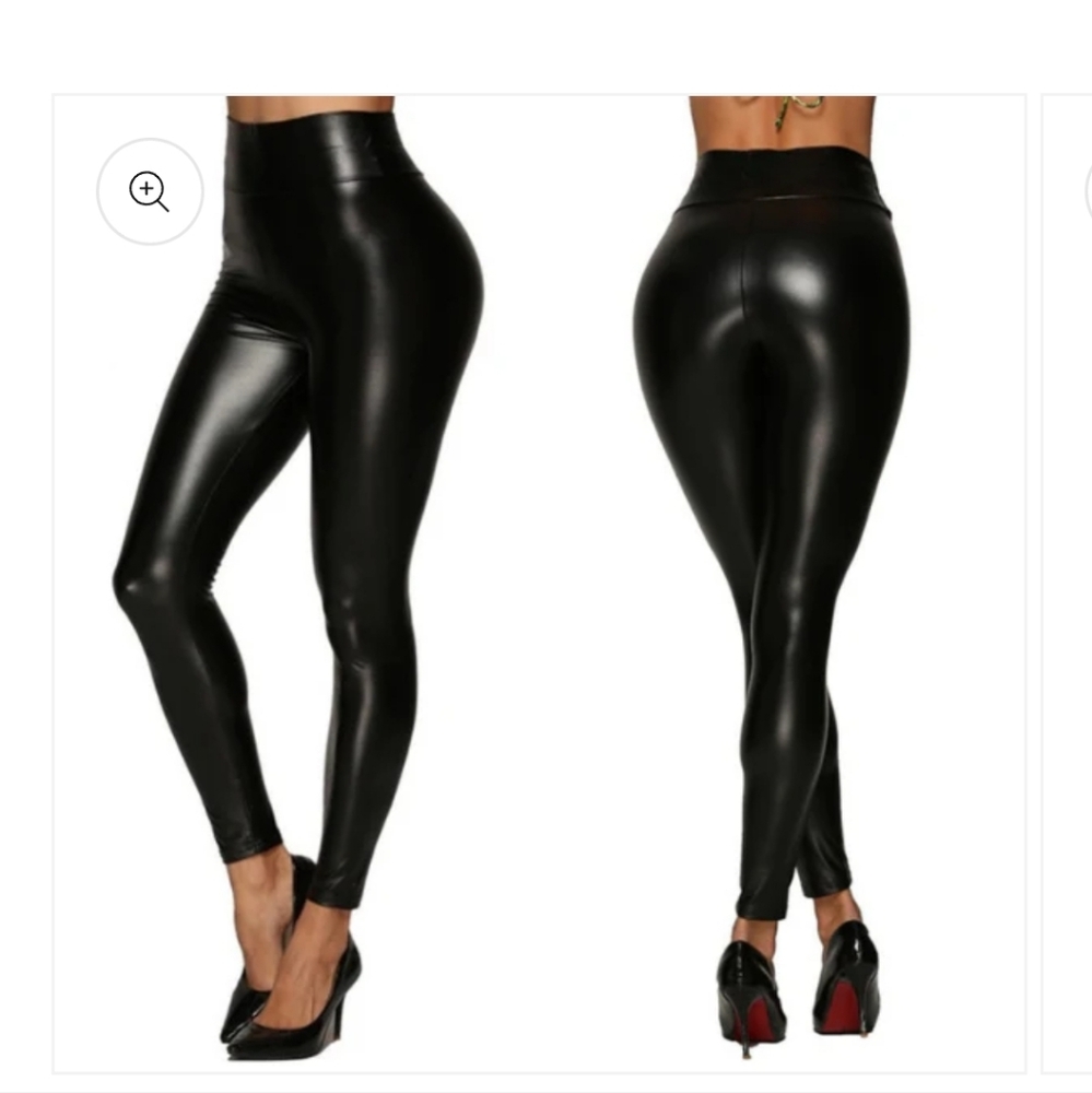 a. new day black 🖤 leather leggings